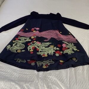 Embroidered Long Sleeve Dress